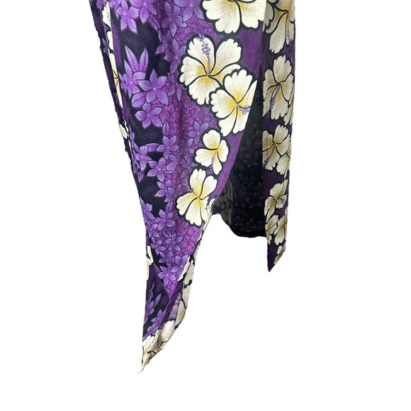 Hilo Hattie Hawaiian Dress Womens 18 Purple Hibiscus Floral Maxi Sundress Vtg - Picture 7 of 10